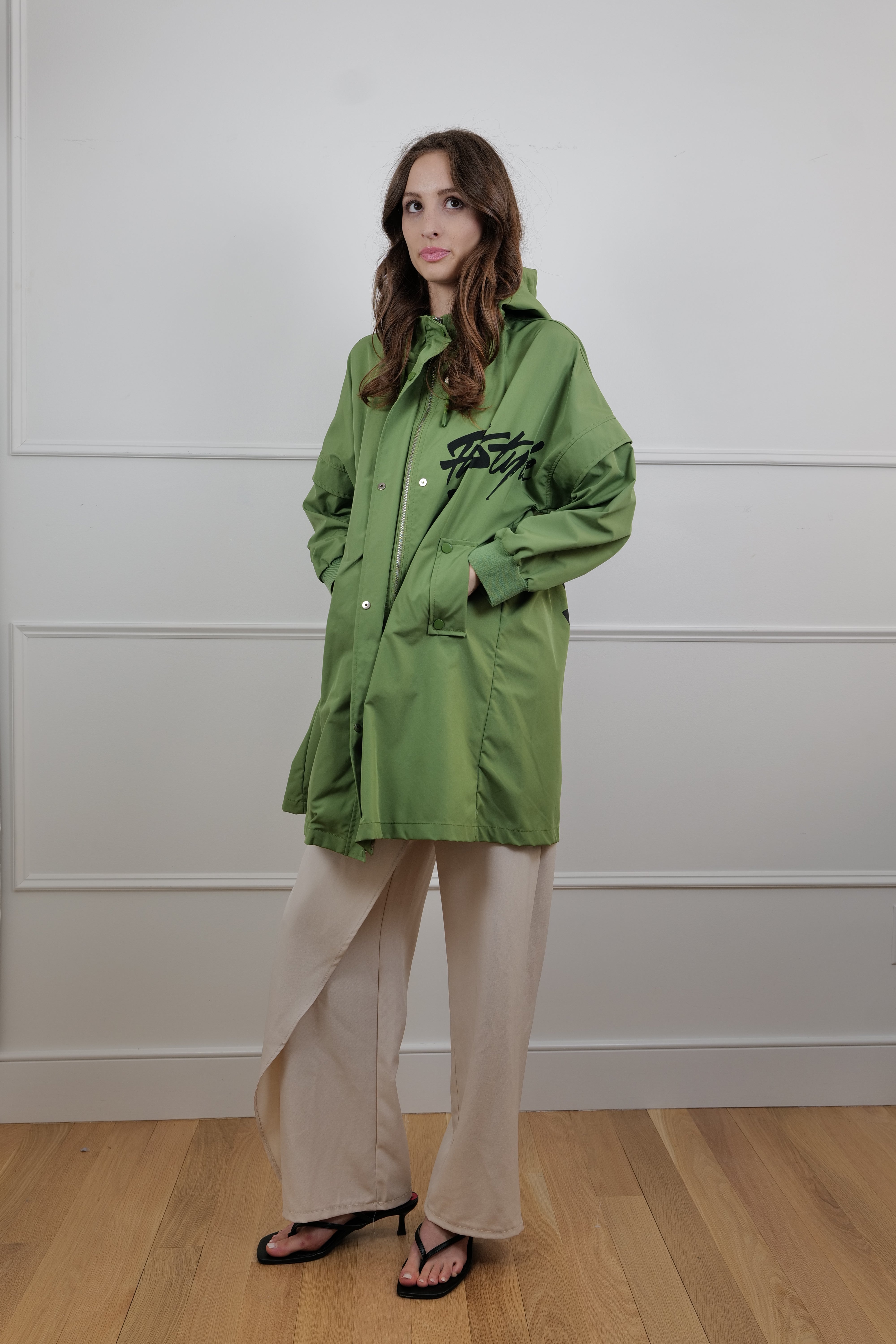 Bold and Free Unique Green Coat