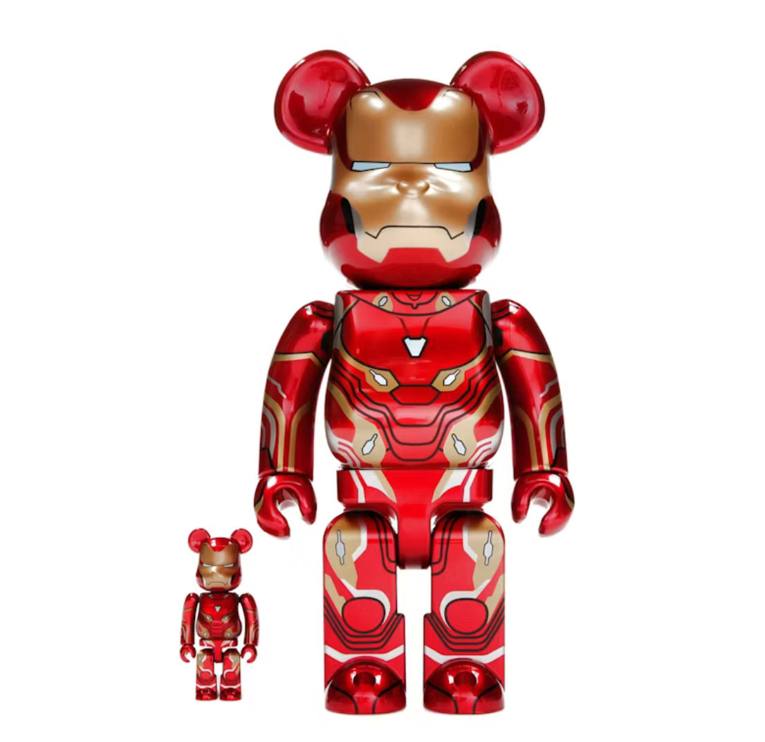 Bearbrick x Marvel Iron Man Mark 50 100% & 400% Set