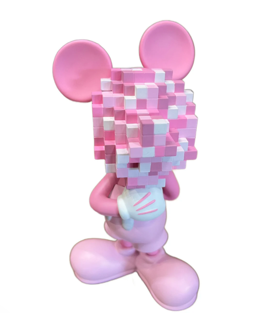 Milk Cargo Mickey Mosaic Figure - Pink Colorway