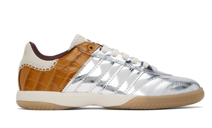 WALES BONNER Silver & Brown adidas Originals Edition MN Samba Sneakers
