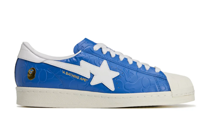 adidas Men's SSTR V BAPE Blue/Cloud White/Off White