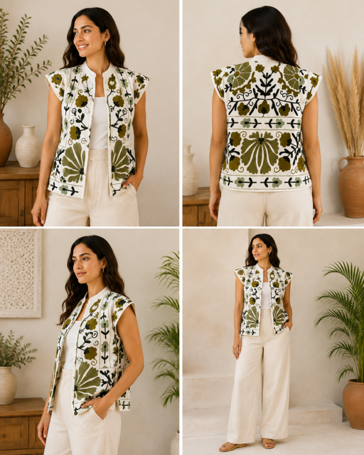 Abstract floral jacket