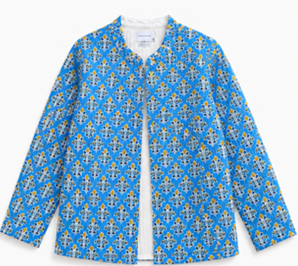 Blue Tide Organic Cotton Blue & White Jacket
