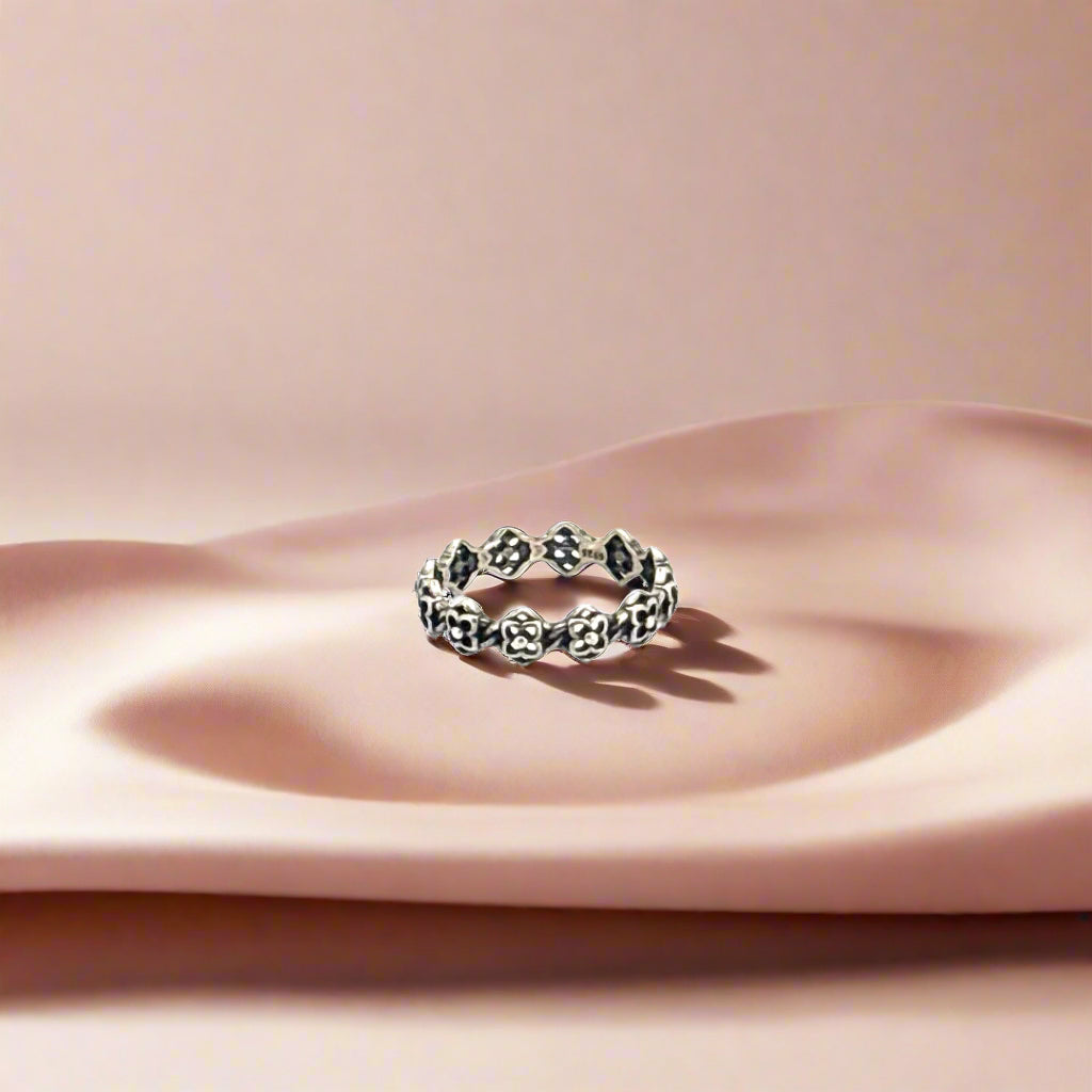 Petite Flower Garland Ring