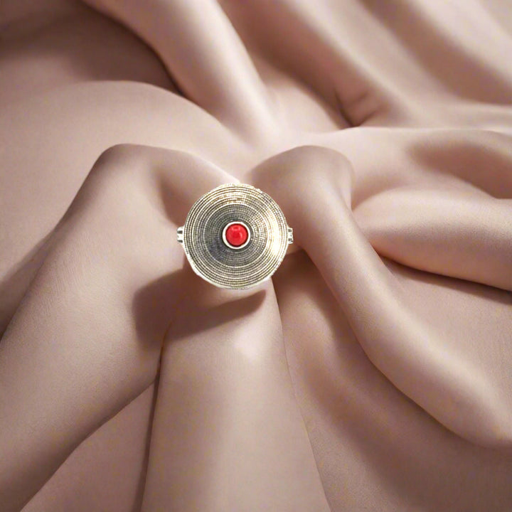 Red Eye Tribal Ring