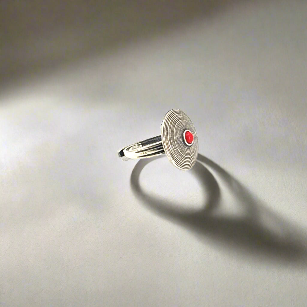 Red Eye Tribal Ring