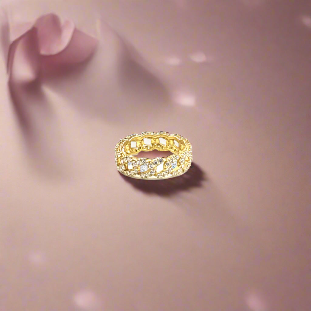 Chain-Link Glam Ring