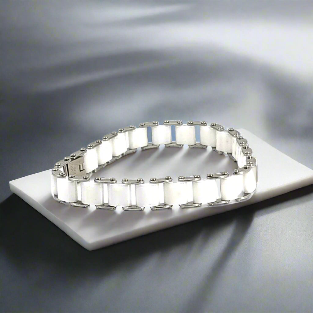 The Bianco Ceramic Link Bracelet