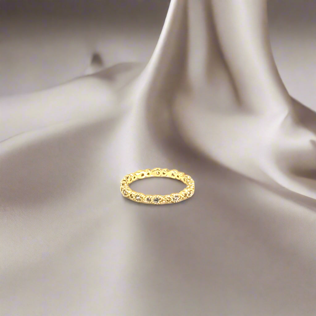 Golden Lace Eternity Band